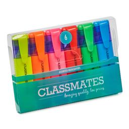 Classmates Highlighters - 6 Assorted Colours - Pack of 6