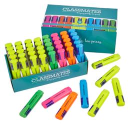 Classmates Highlighters - 5 Assorted Colours - Pack of 48