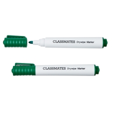 Classmates Whiteboard Marker Green, Bullet Tip - Pack of 10