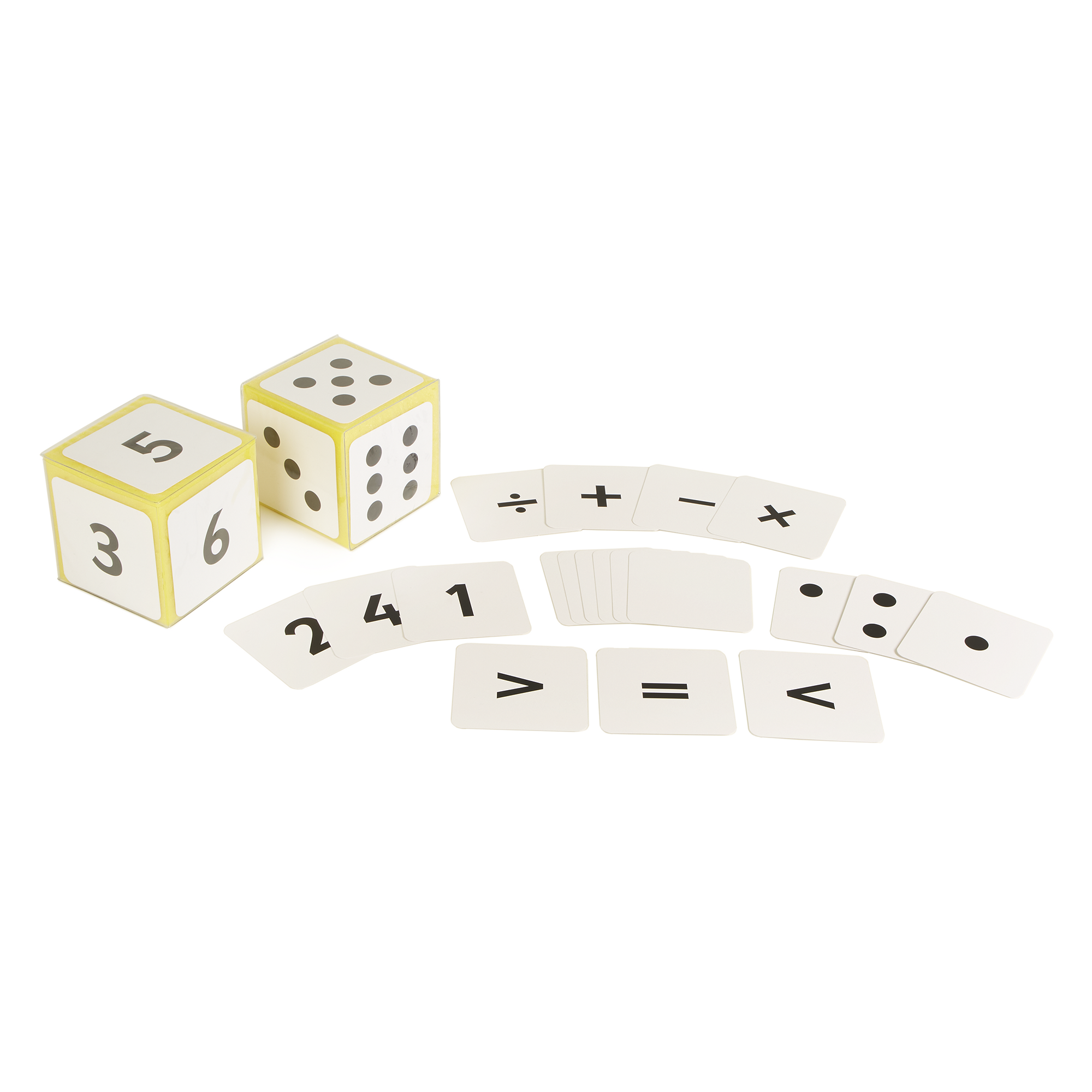 Foam Dice And Number Card Set
