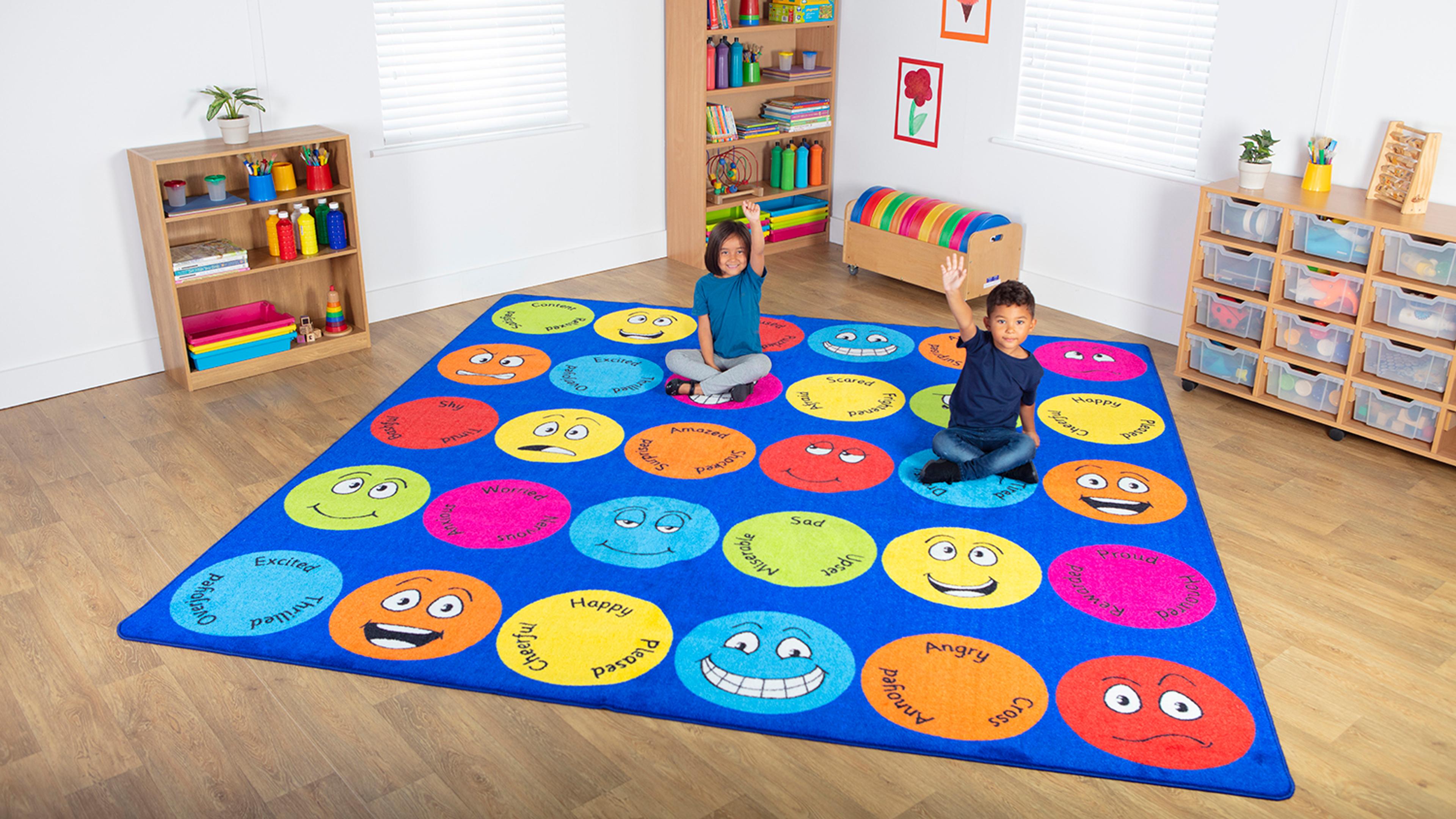 Kit for Kids Emotions Interactive Square Carpet - Large - 3x3m