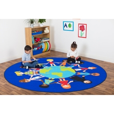 EXCLUSIVE Children of the World Large Multi-Cultural Carpet