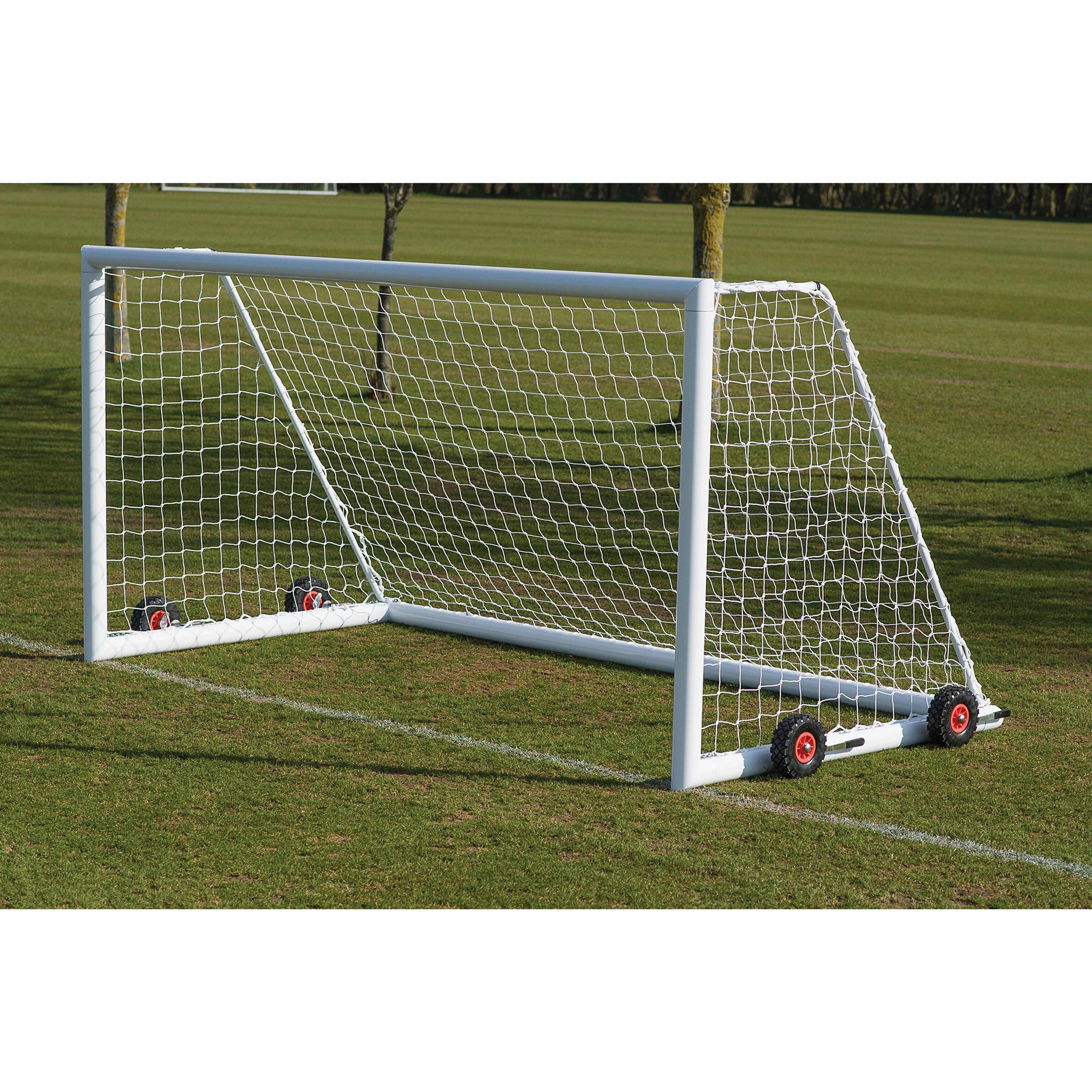 Harrod Sport 4G Weighted Portagoal - White - 12 x 6ft - Pair