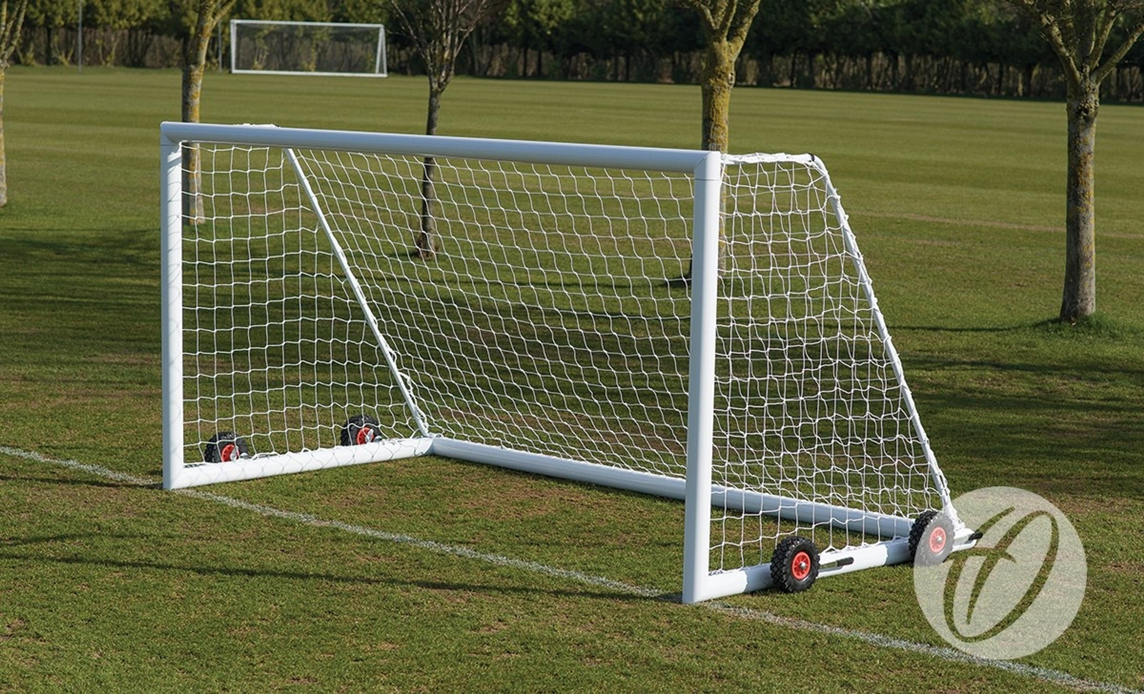 Harrod Sport 3G Weighted Portagoal - White - 16 x 7ft - Pair