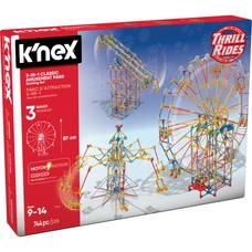 K'NEX Thrill Rides 3-In-1 Amusement Park Building Set