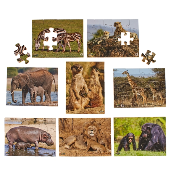 HE1765210 - Just Jigsaws Wild Animals and their Young | Findel Education