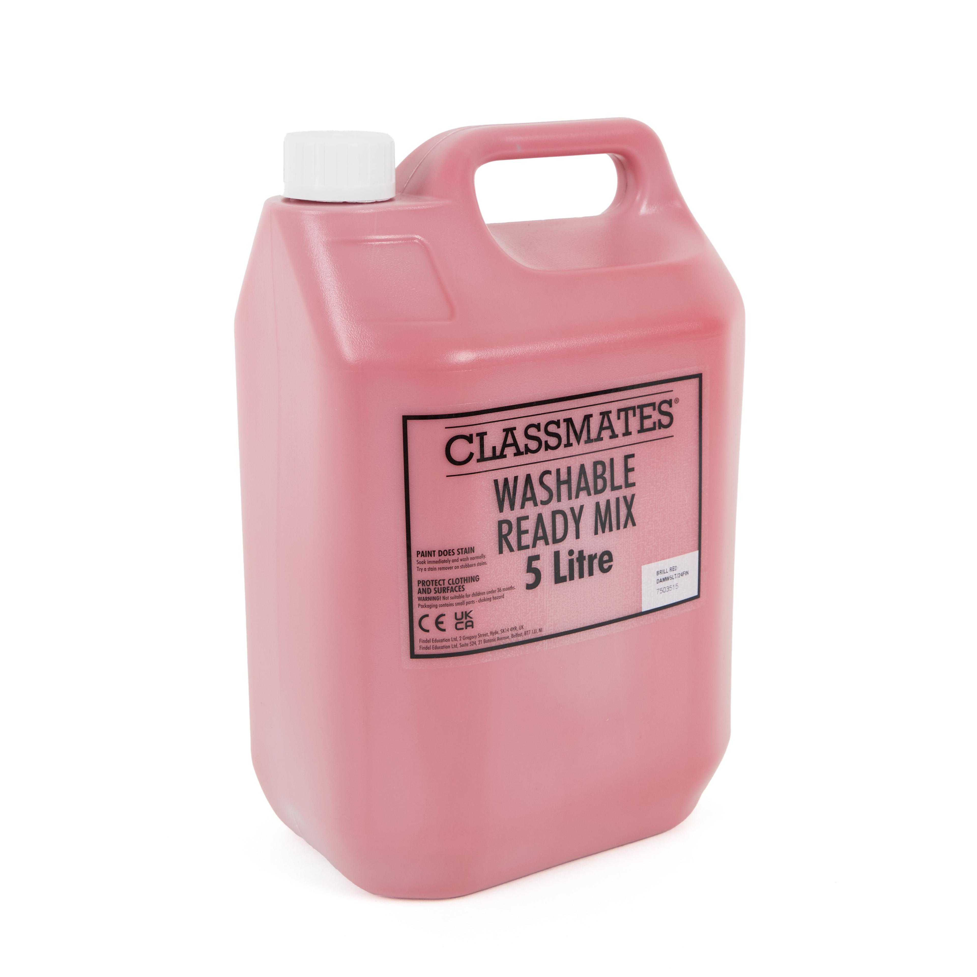 Classmates Washable Paint - Red - 5L