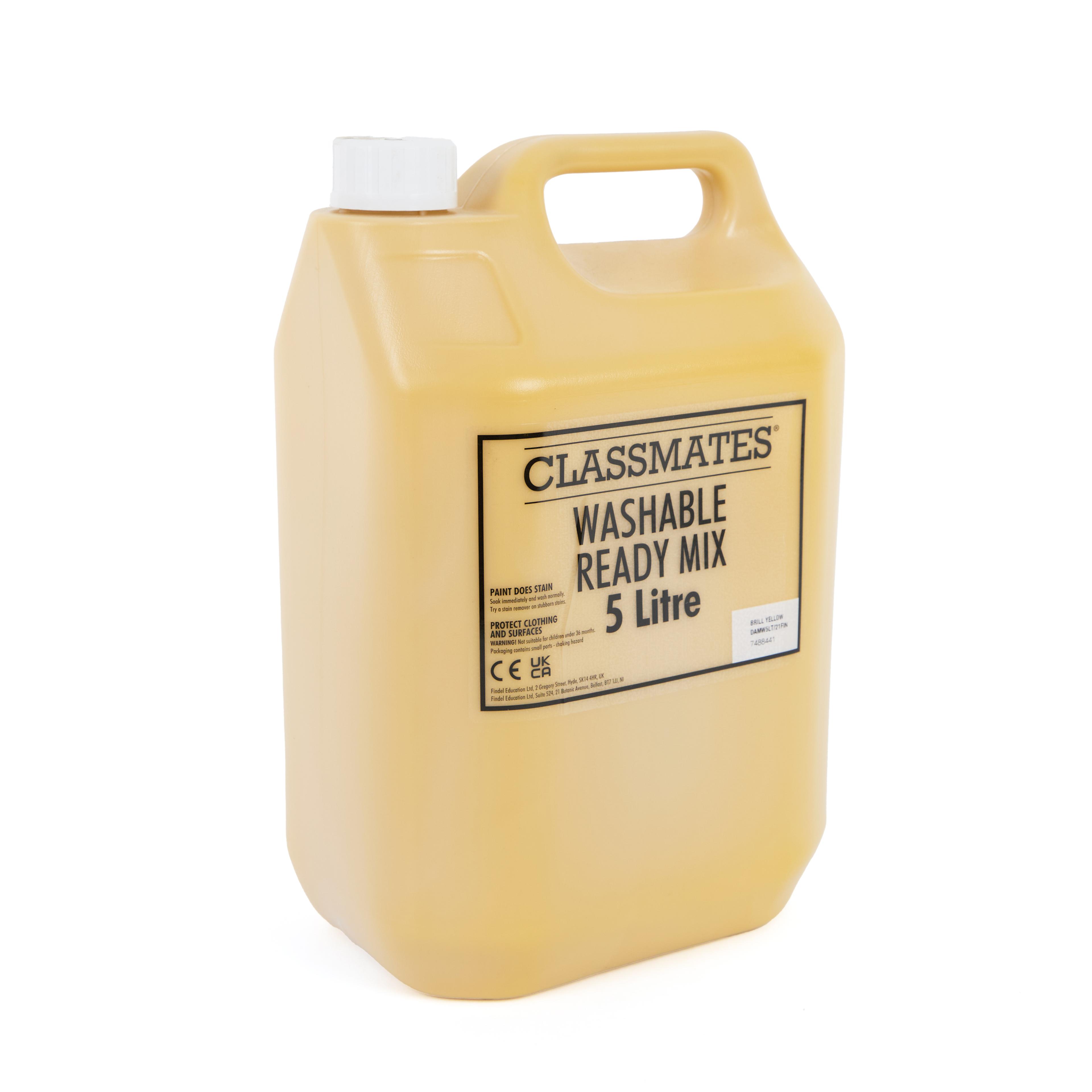 Classmates Washable Paint - Yellow- 5L