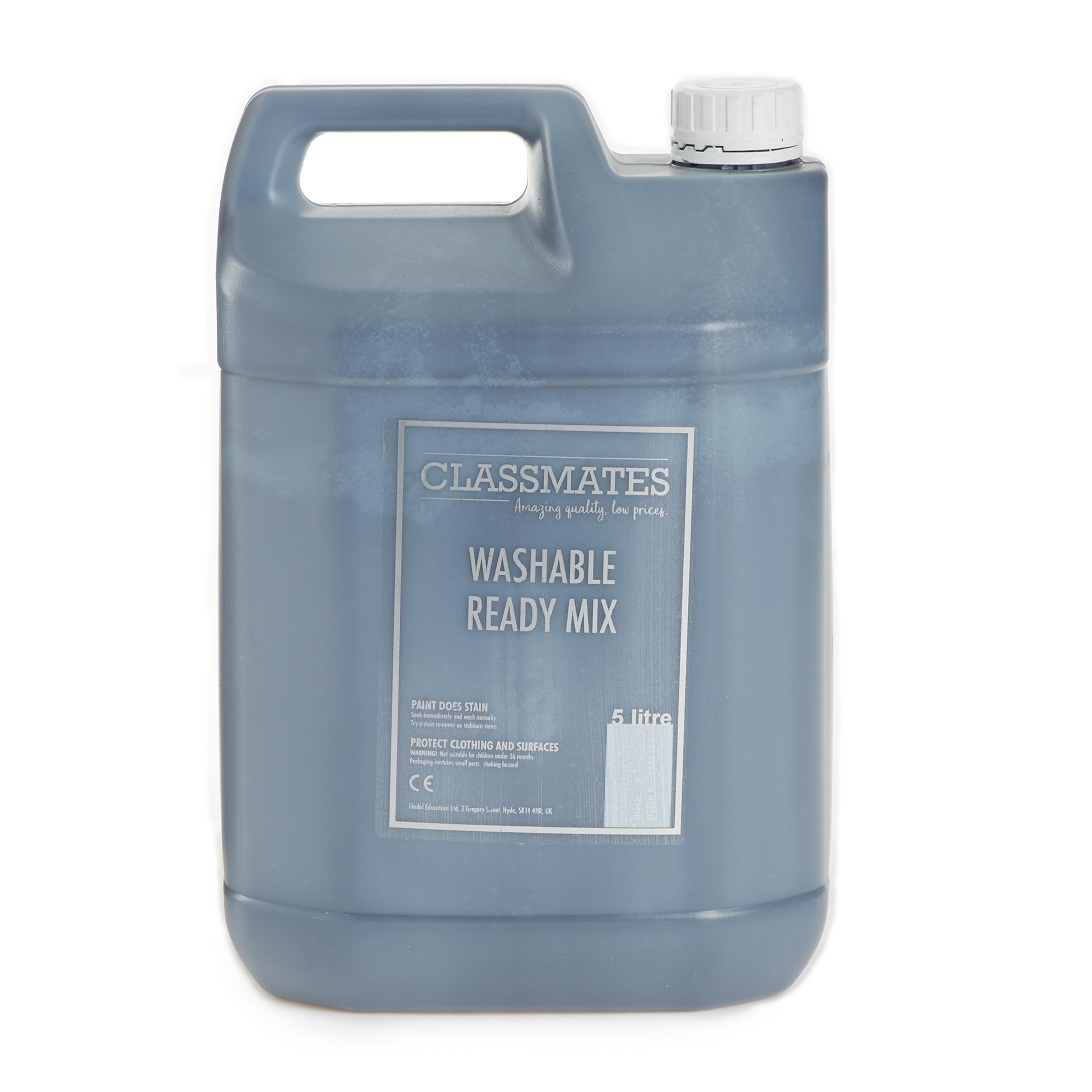 Classmates Washable Paint - Black - 5L