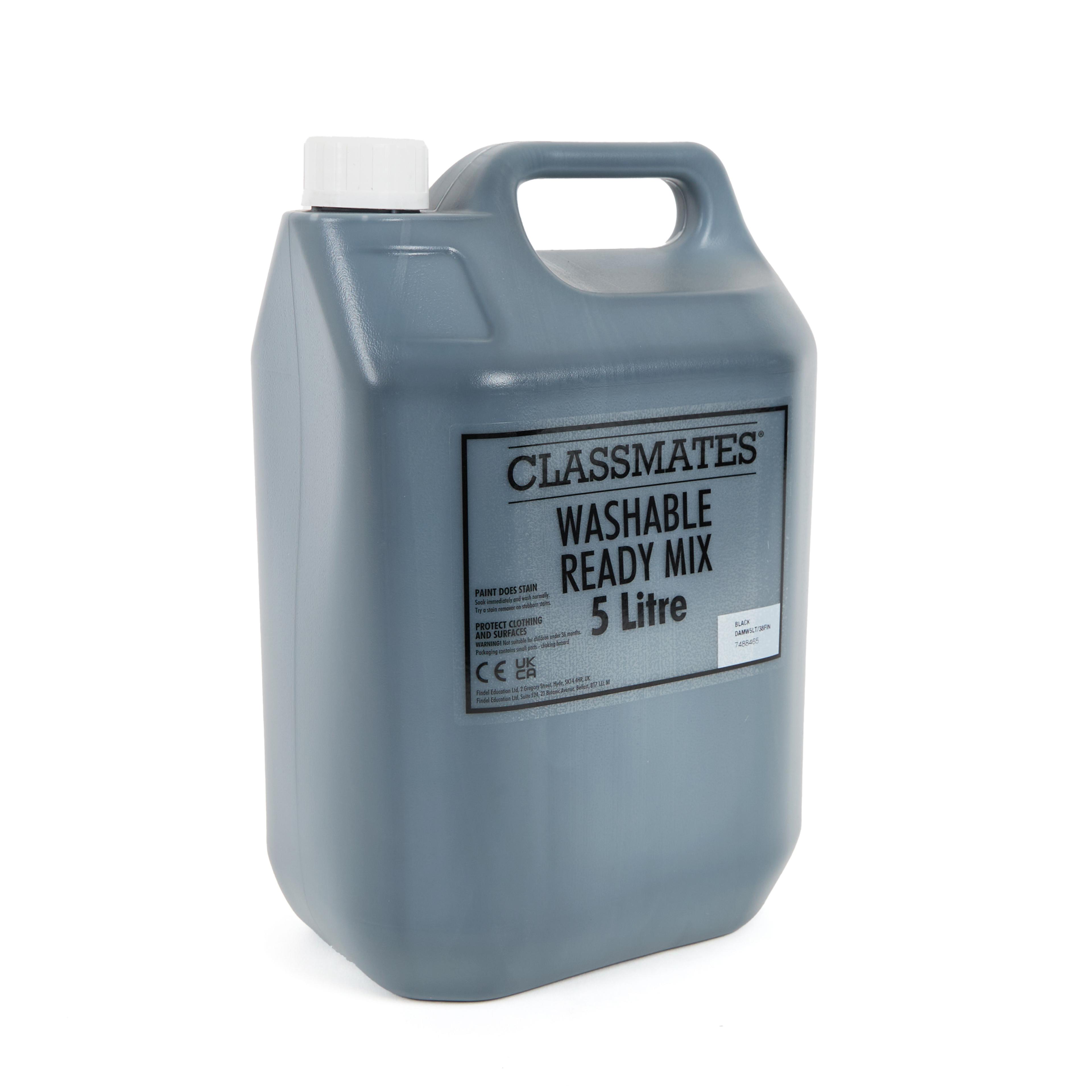 Classmates Washable Paint - Black - 5L
