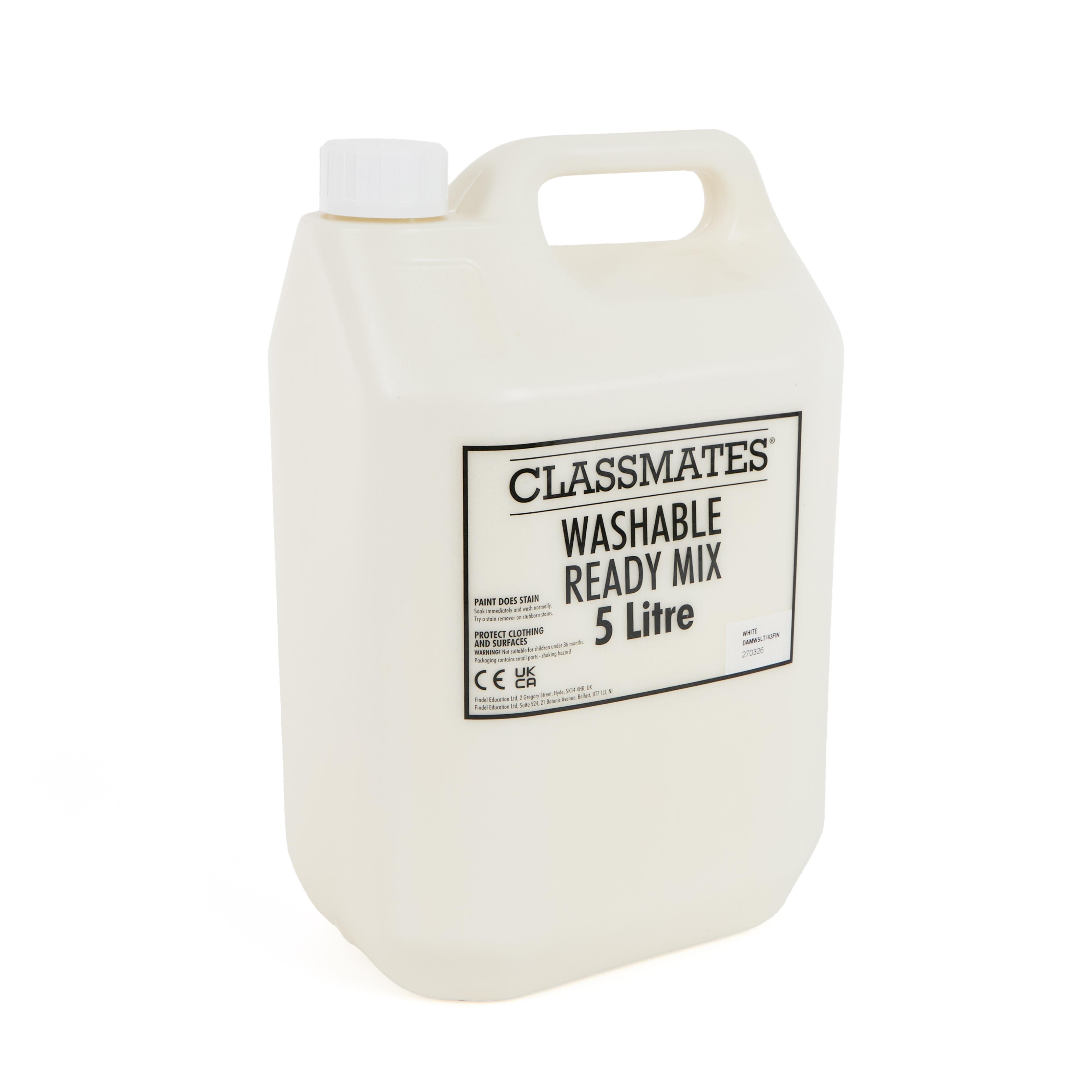 Classmates Washable Paint - White - 5L