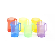 Transparent Coloured Pitchers Pack of 6
