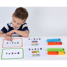 educational advantage Connecting Number Rods Addition & Subtraction Cards - 1-20