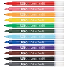 Berol Colour Fine Pens - Assorted - Pack of 12