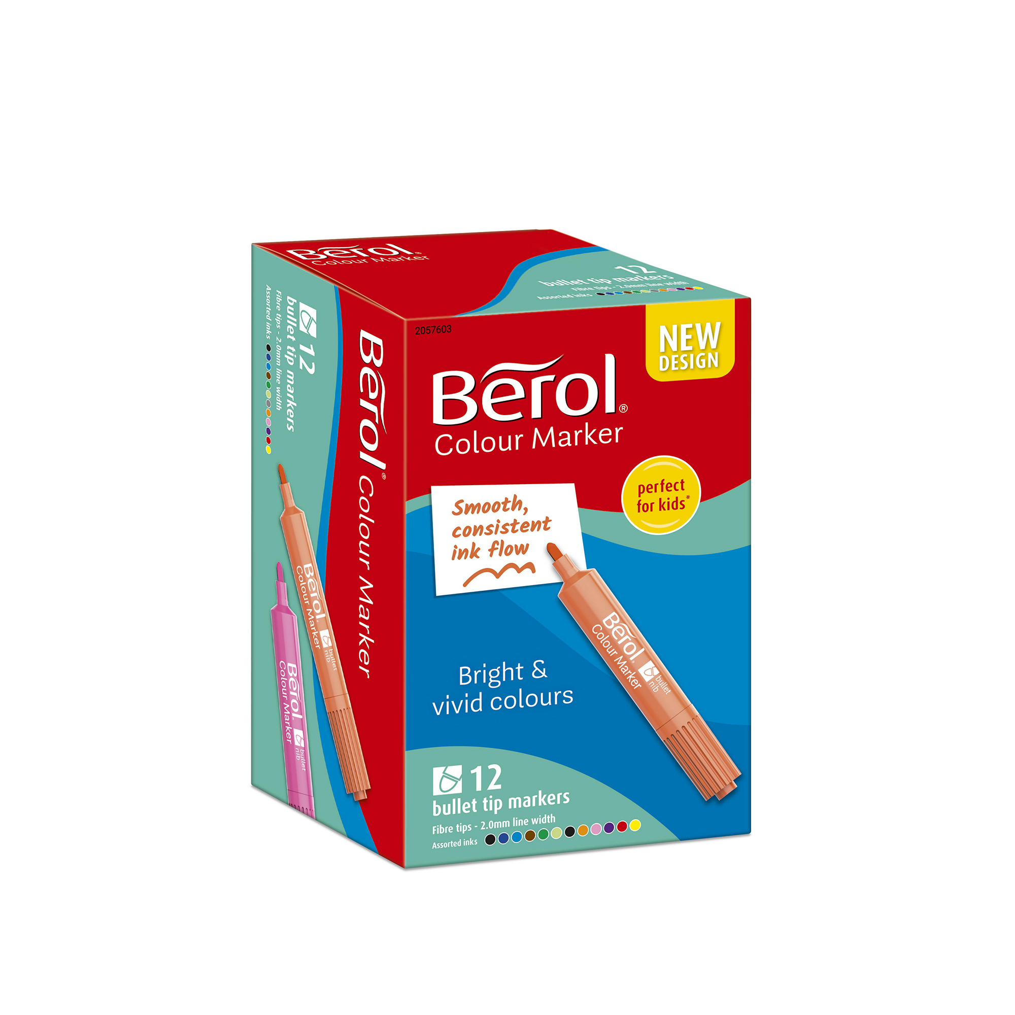 Berol Colour Marker 12 Assorted