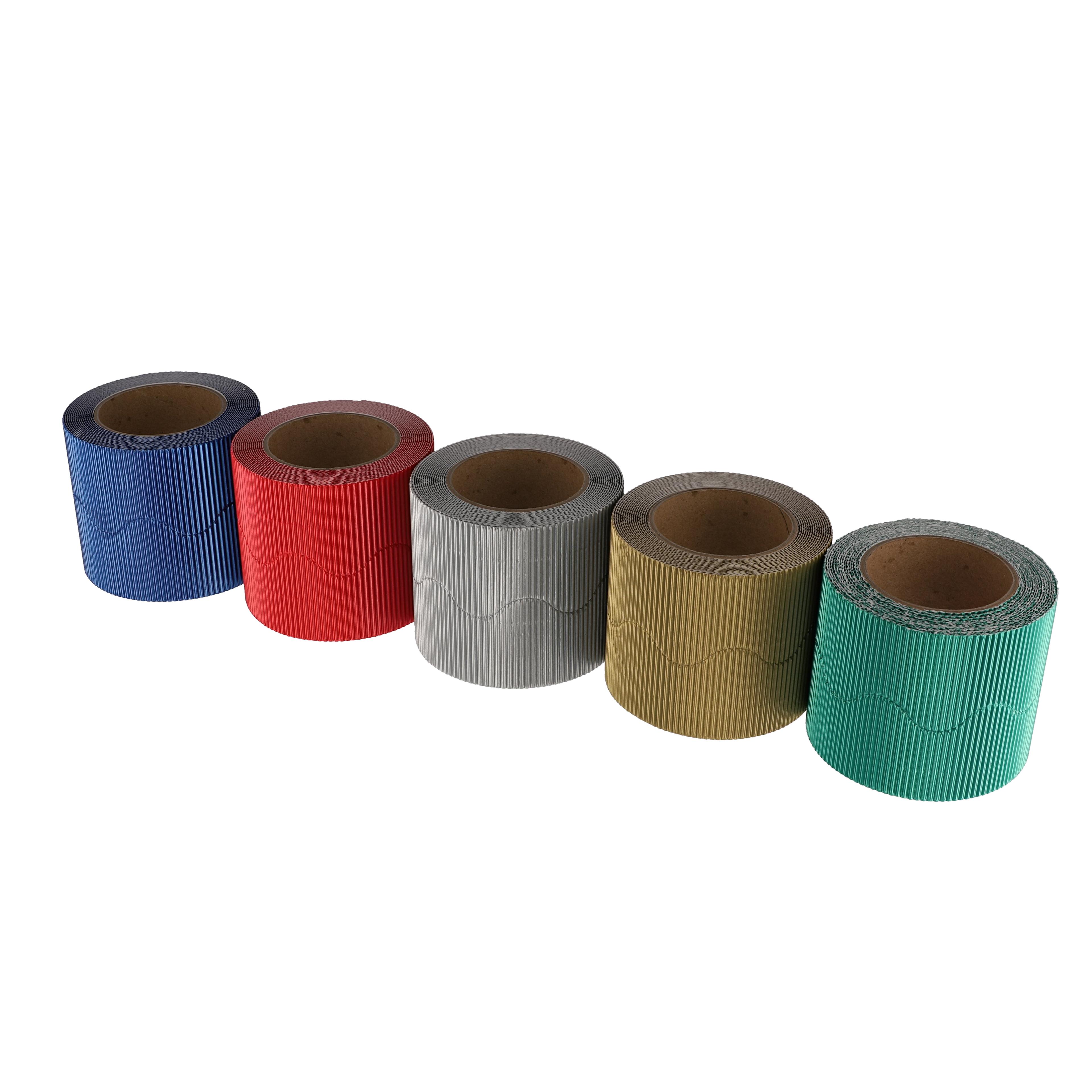 Classmates Metallic Scalloped Corrugated Border Rolls - 10m - Pack of 5