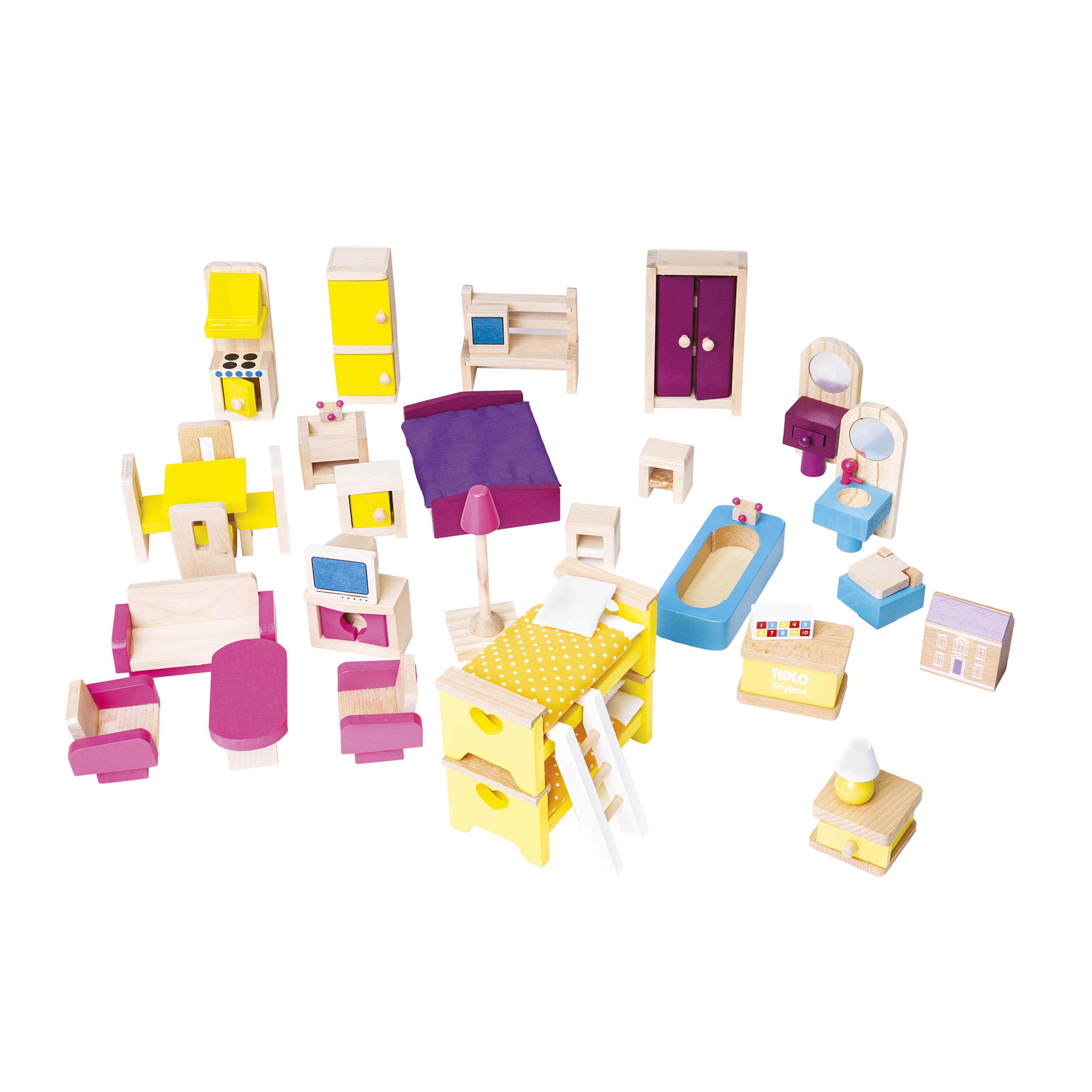 BIGJIGS Toys Dolls Furniture Set