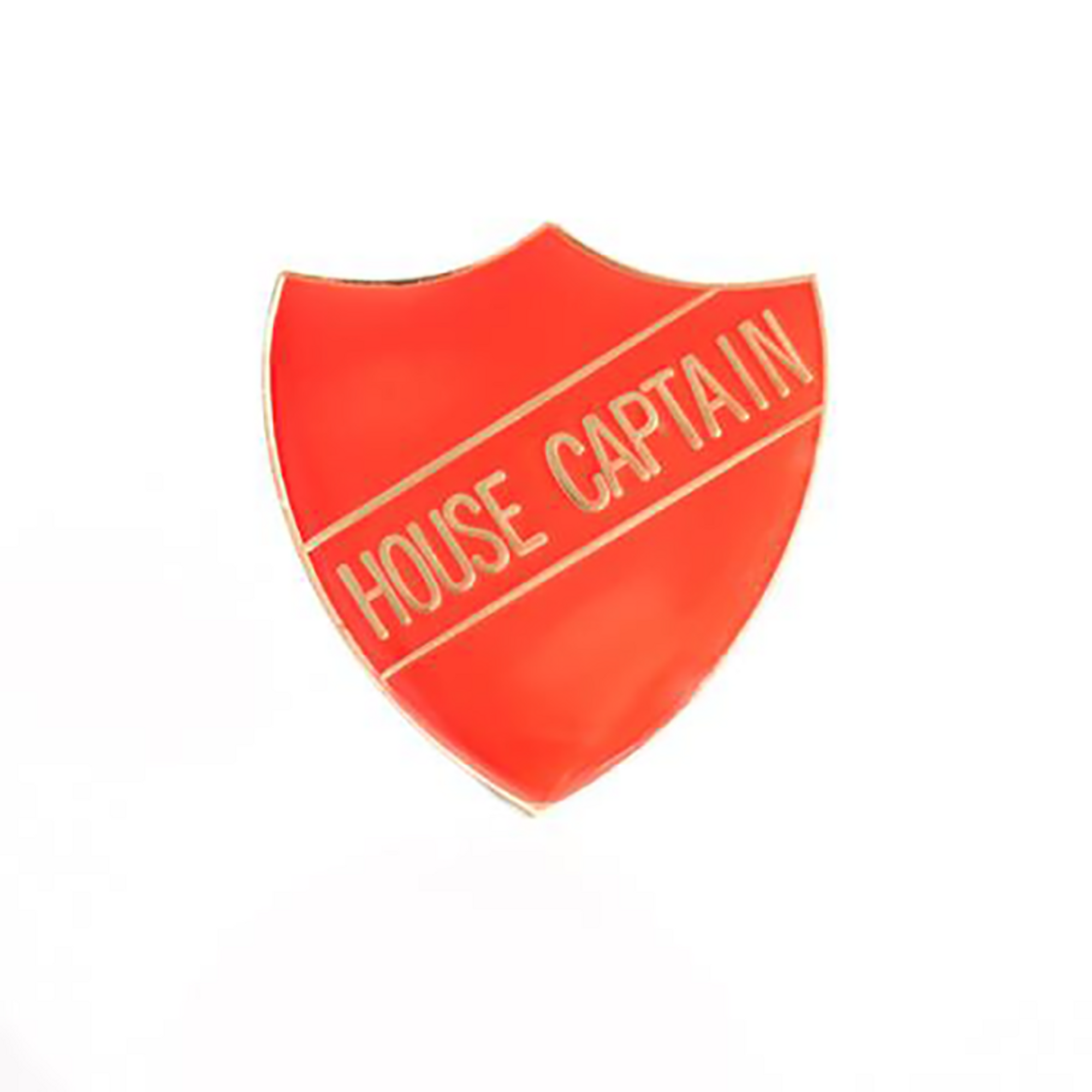 Captain Enamel School Shield Badge Red 