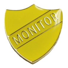 Monitor Shield Badge - Yellow