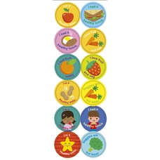 Classmates Healthy Eating Stickers - 24mm - Pack of 120