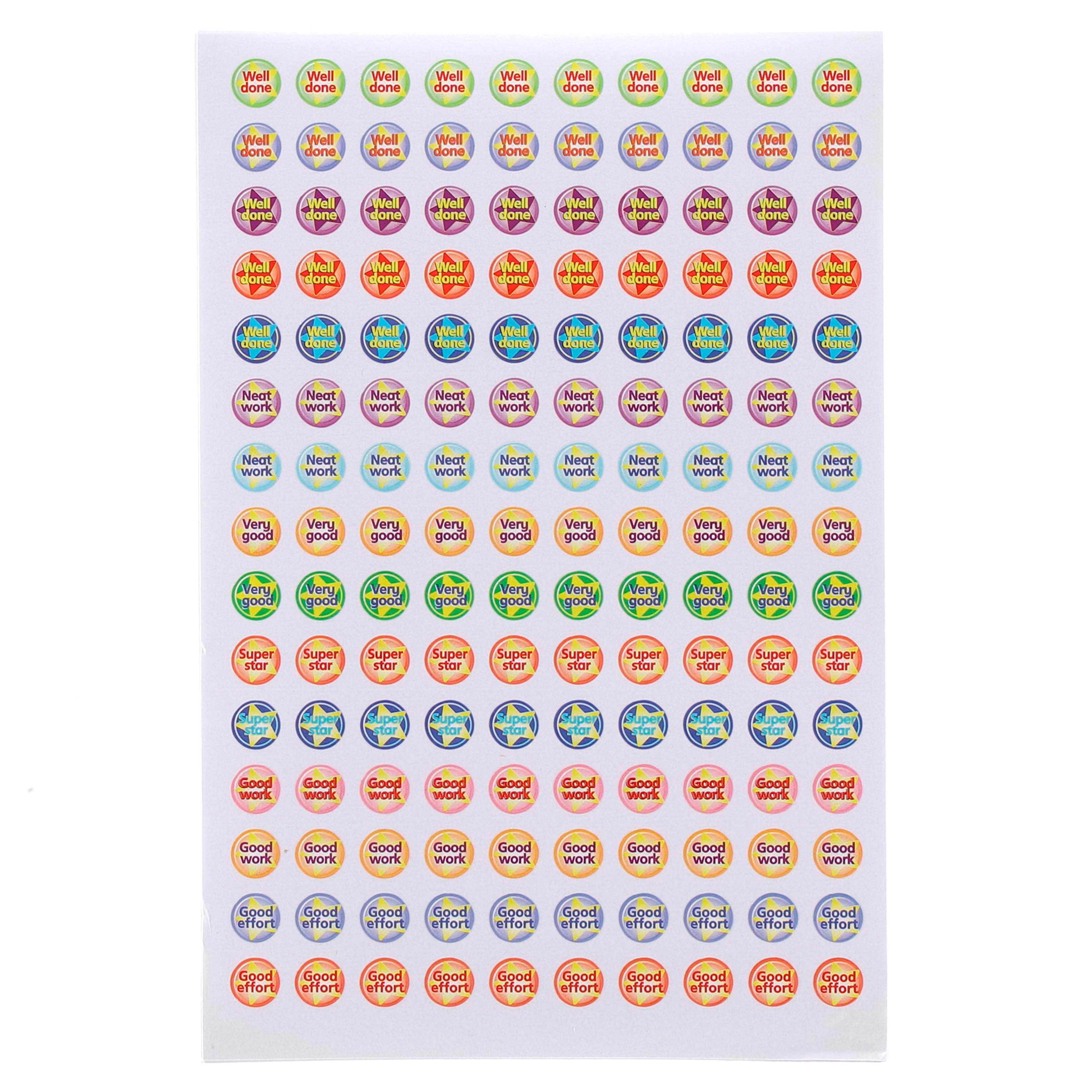 Classmates Star Word Stickers - 10mm - Pack of 750