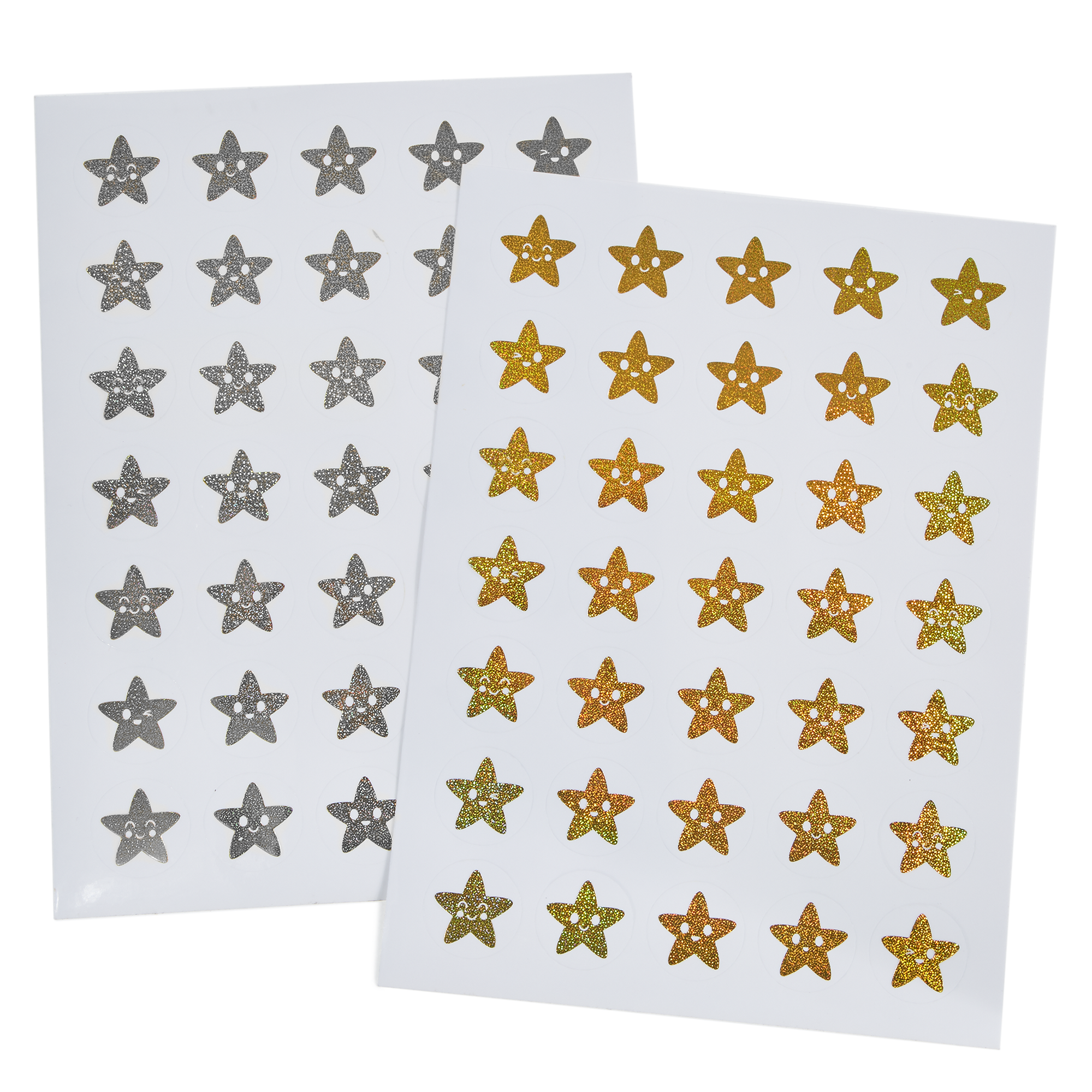 Gold And Silver Star Stickers