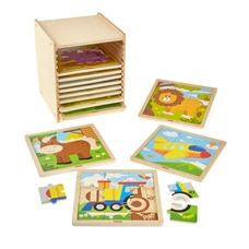 Viga Jigsaw Set with Storage - Pack of 12 x 9 Piece