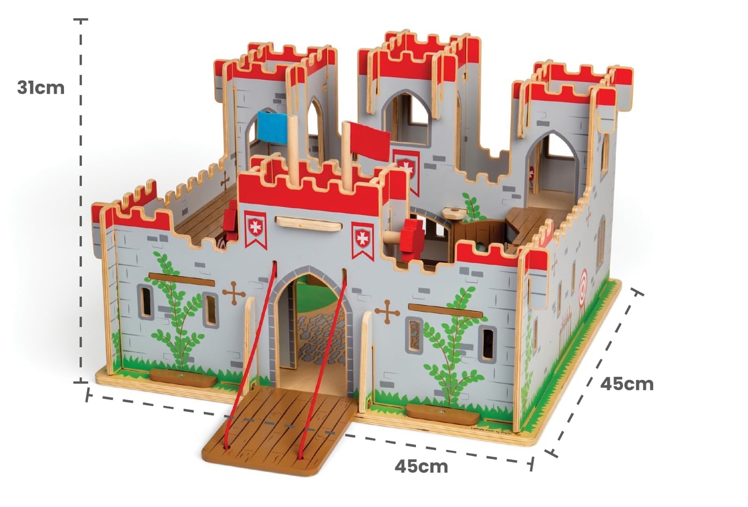 BIGJIGS Toys King George's Castle with Knights | HE1782432 | Hope