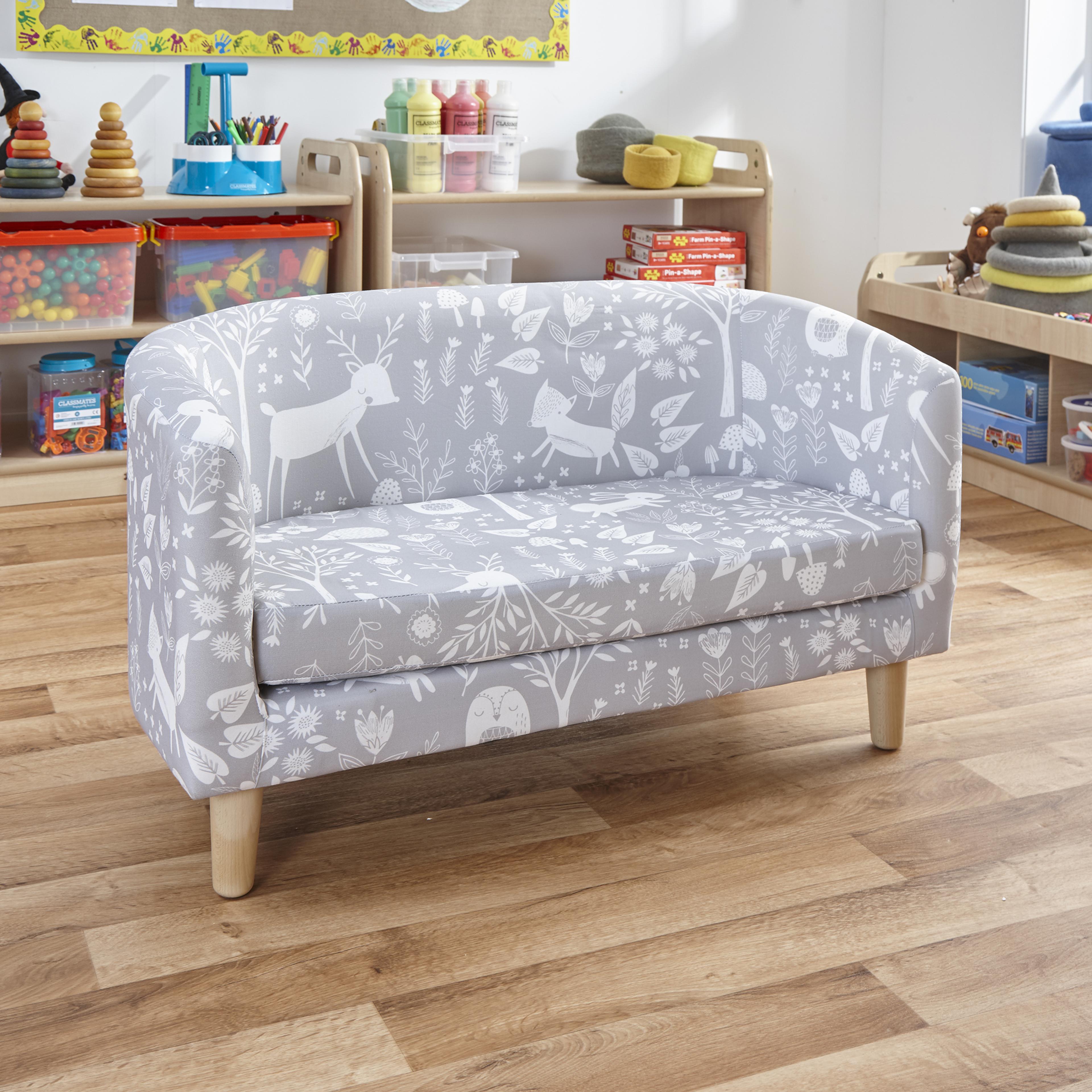 Children's Woodland Print Tub Sofa