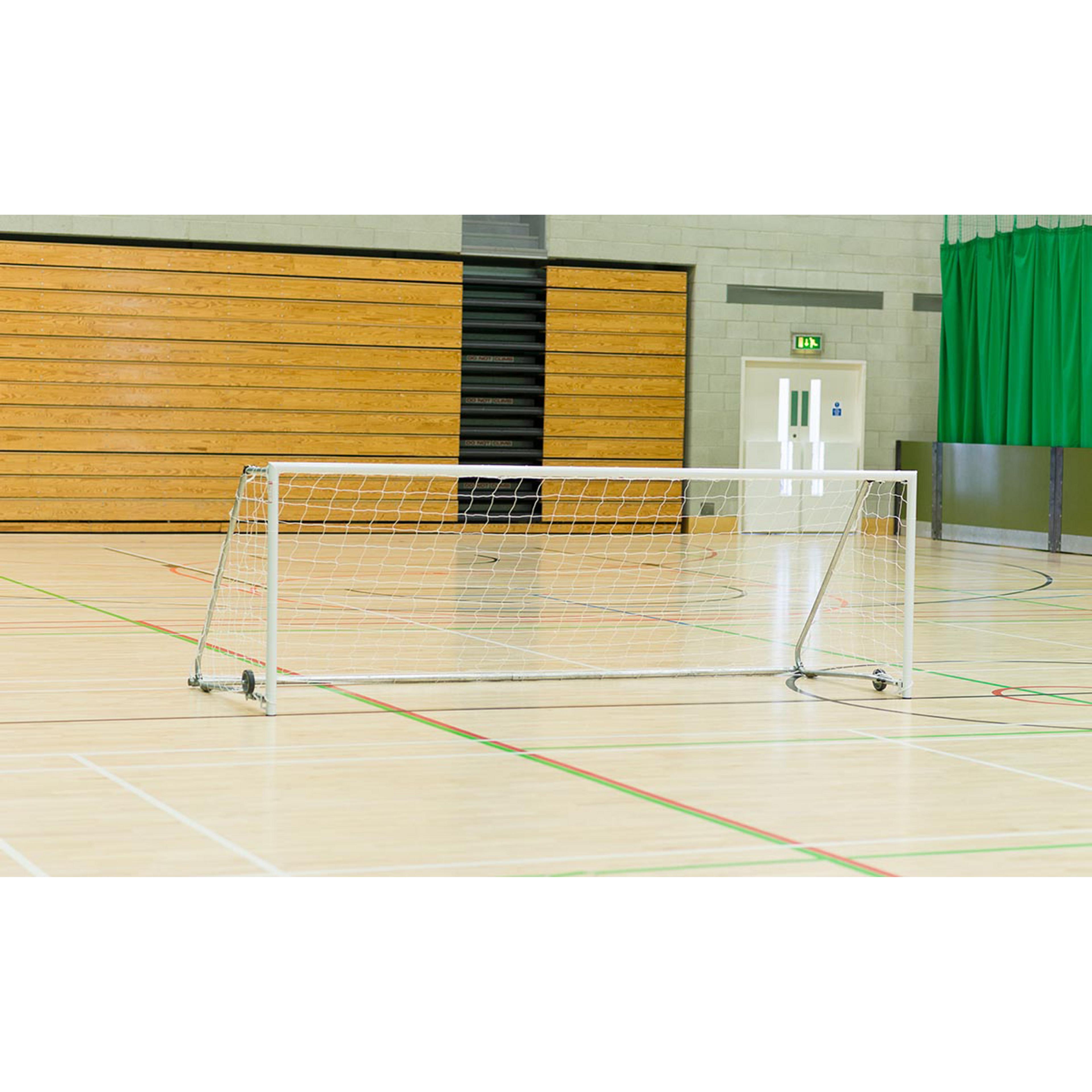 Harrod Sport Folding Wheelaway Goal - White - 12 x 4ft - Pair