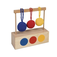 Nienhuis Montessori Imbucare Box With 3 Coloured Knit Balls