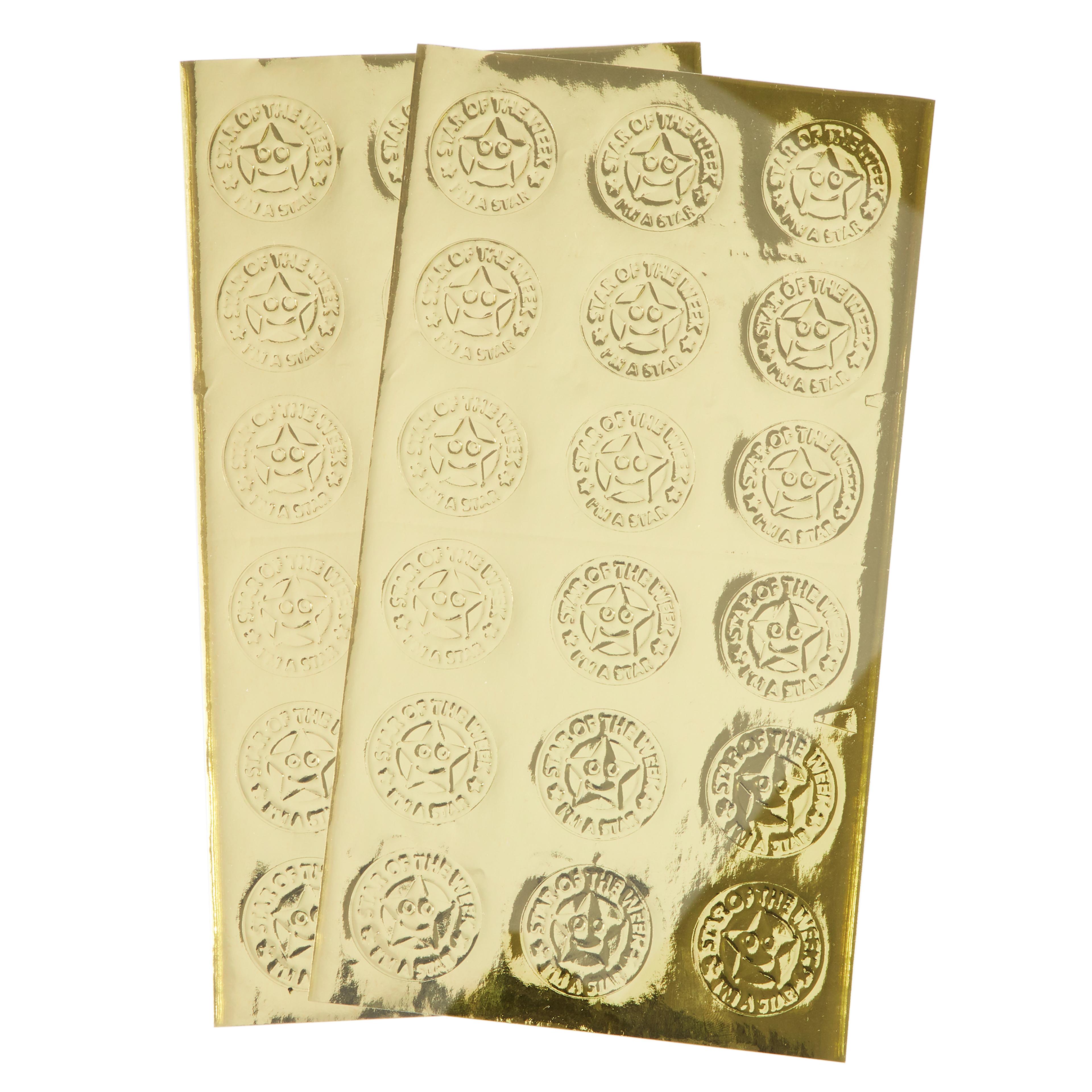 Classmates Gold Star of the Week Stickers - 28mm - Pack of 54