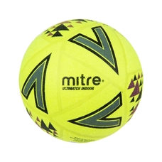 Mitre Ultimatch Indoor Football - Yellow/Black - Size 4  