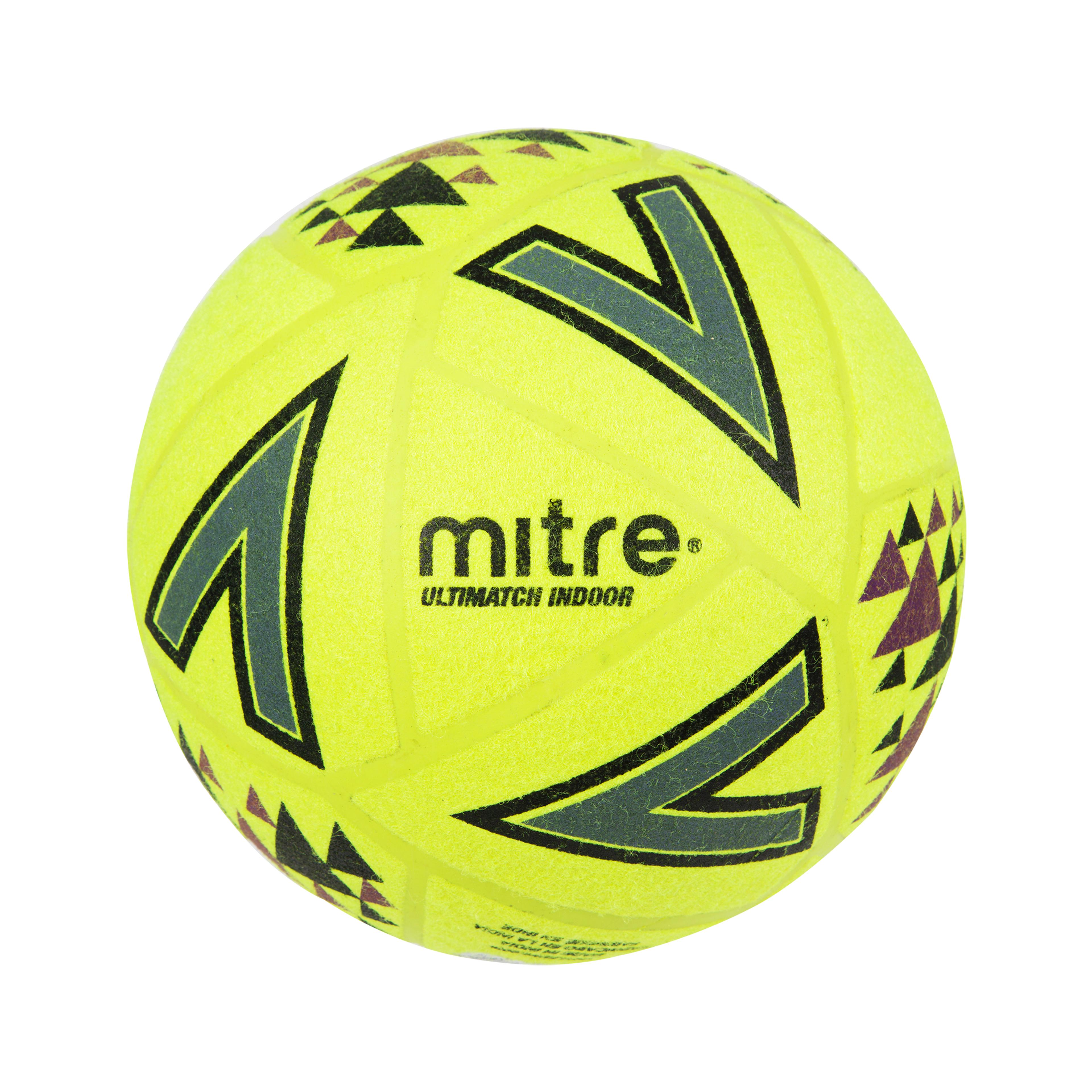 Mitre Ultimatch Indoor Football - Yellow/Black - Size 5 