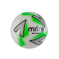Mitre Impel Futsal Football - White/Green - Size 4  