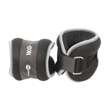 Fitness Mad Ankle/Wrist Weight - Grey/Black - 1kg - Pair