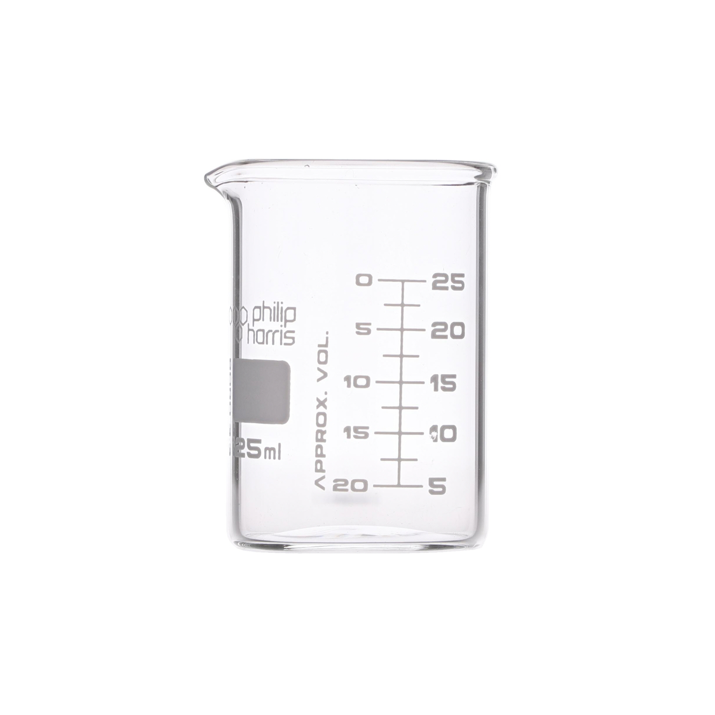 Beaker Low Formspout Boro Glass Grad25ml