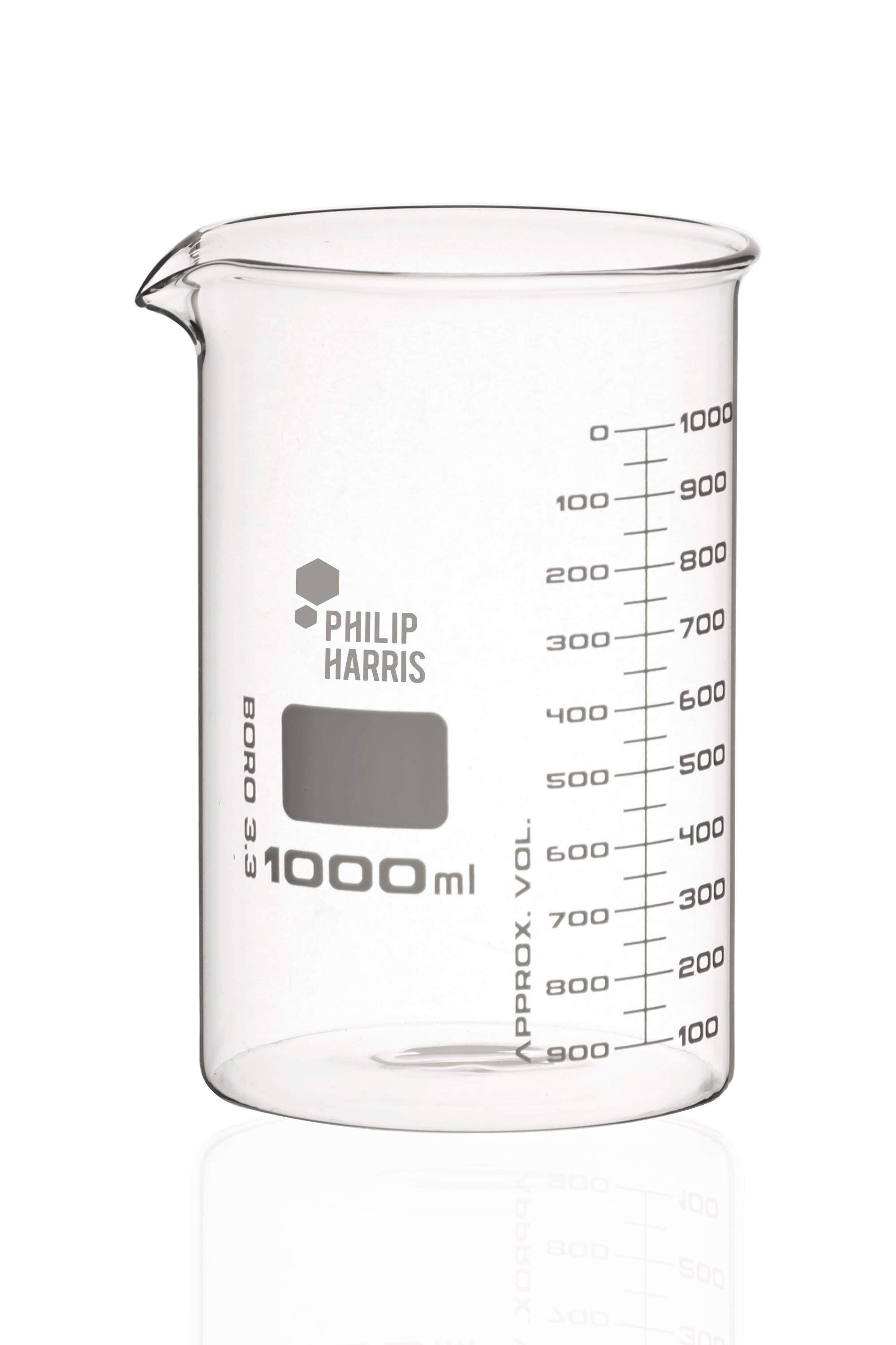 E8r07866 Philip Harris Glass Beaker Squat Form 1000ml Pack Of 6 Findel Dryad Uae 9977