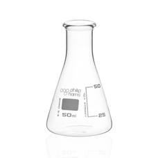 Philip Harris Narrow Mouth Conical Flask: 50ml - Pack of 12