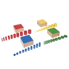 Nienhuis Montessori Set Of Knobless Cylinders