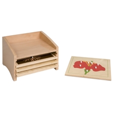 Nienhuis Montessori Botany Puzzle Cabinet: Four Compartments