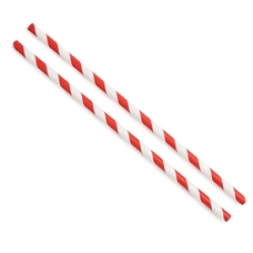 Paper Straw - Red Stripe - 6mm - Pack of 250