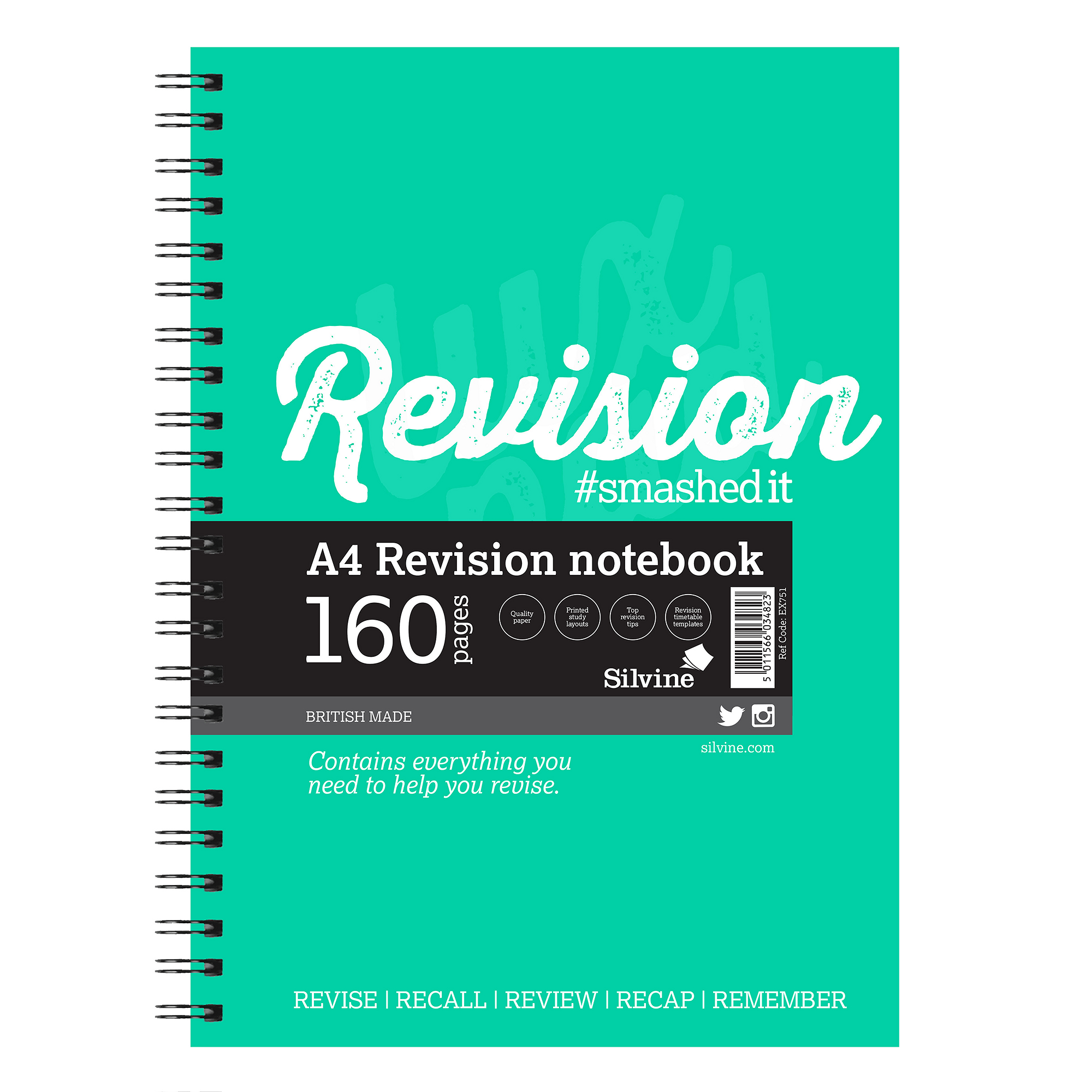 A4 Silvine Revision Notepad Pk5