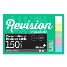 Silvine Luxpad Presentation & Revision Cards - 152 x 102mm (150 cards per pack) - Pack of 8