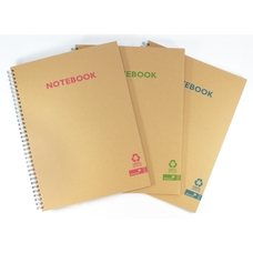 Silvine Recycled Kraft Notebooks - A4 - Pack of 6