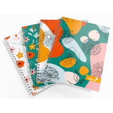 Silvine Marlene West Floral Notebooks - A5 - Pack of 4
