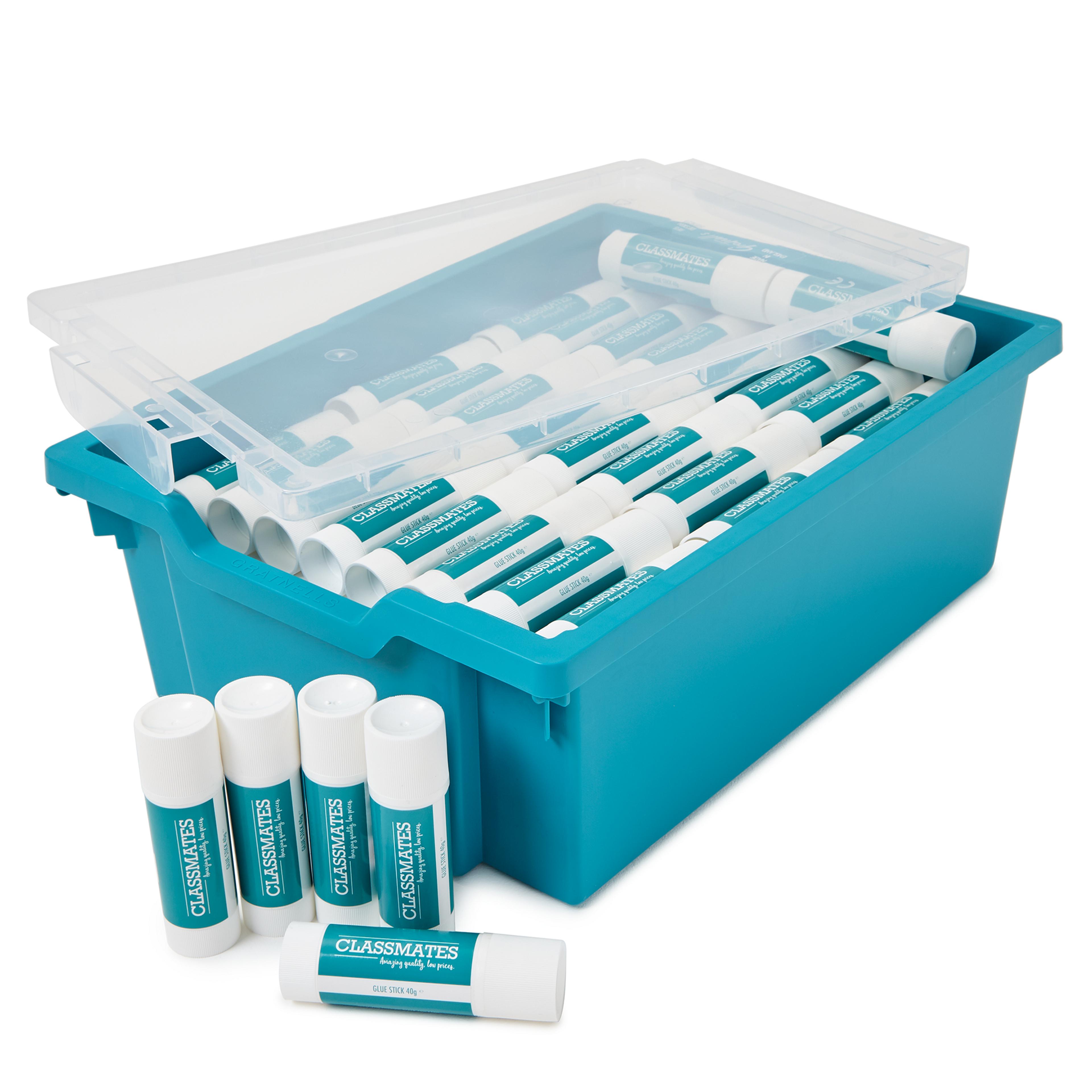 Classmates Glue Sticks - 40g - Pack of 200 with FREE Gratnells Tray