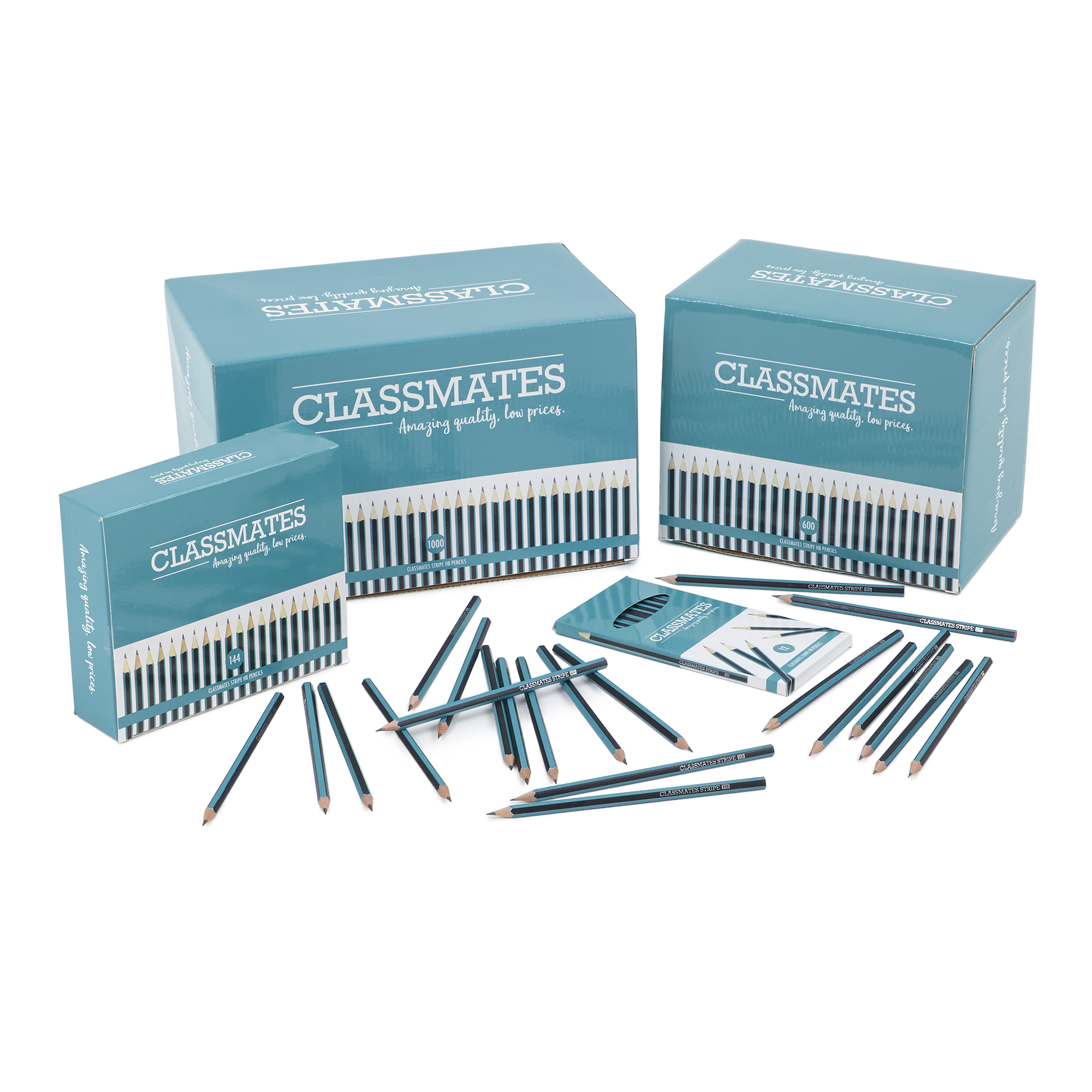 Classmates HB Stripe Pencils - Pack of 1500