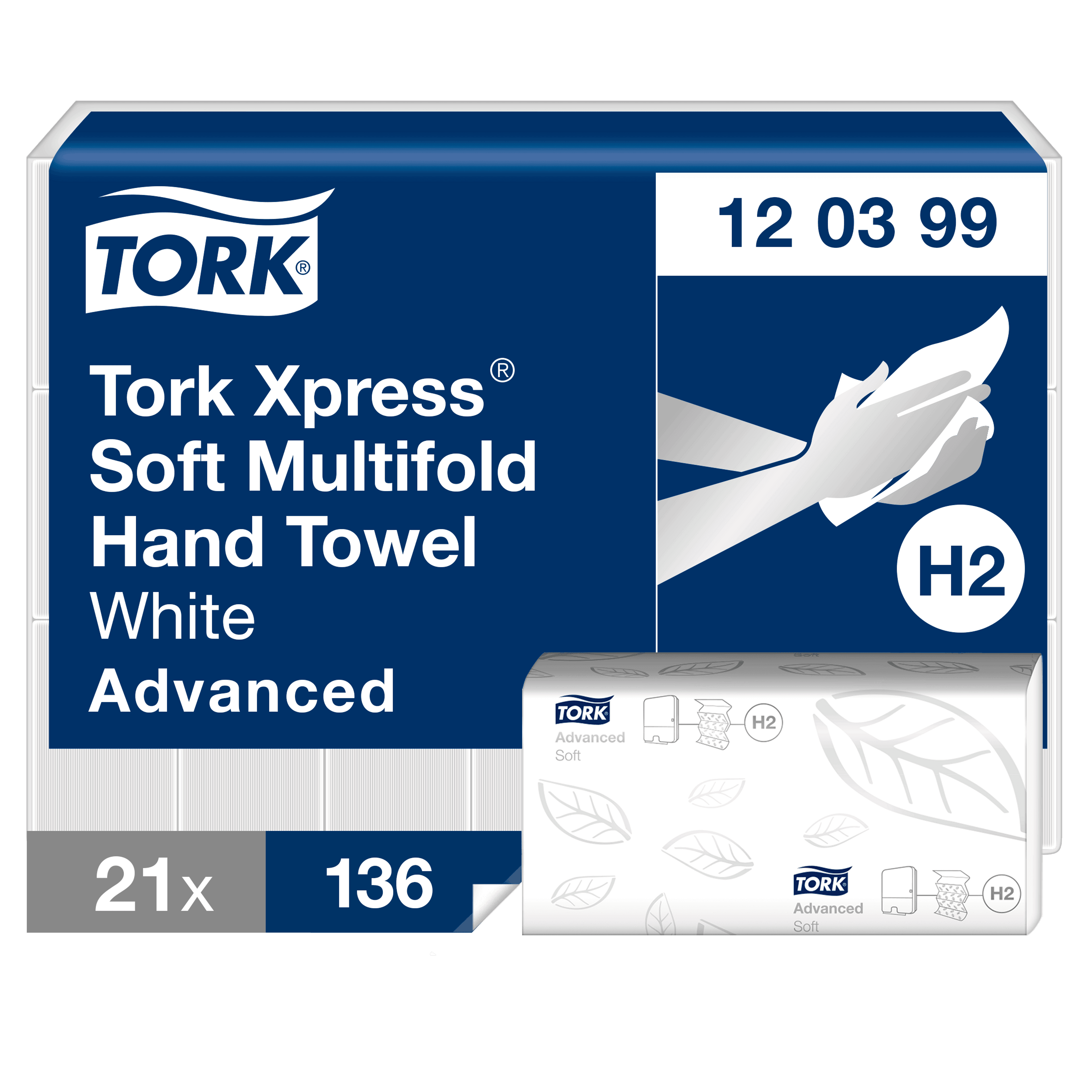 TORK Xpress Soft Multifold Hand Towel - Pack of 21
