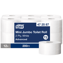 TORK Mini Jumbo Toilet Rolls - Pack of 12
